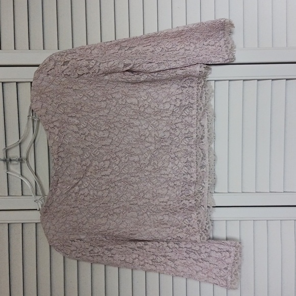 ARITZIA Babaton Stuart Lace Cropped Blouse in Rose Nude, Size XXS - Picture 5 of 12